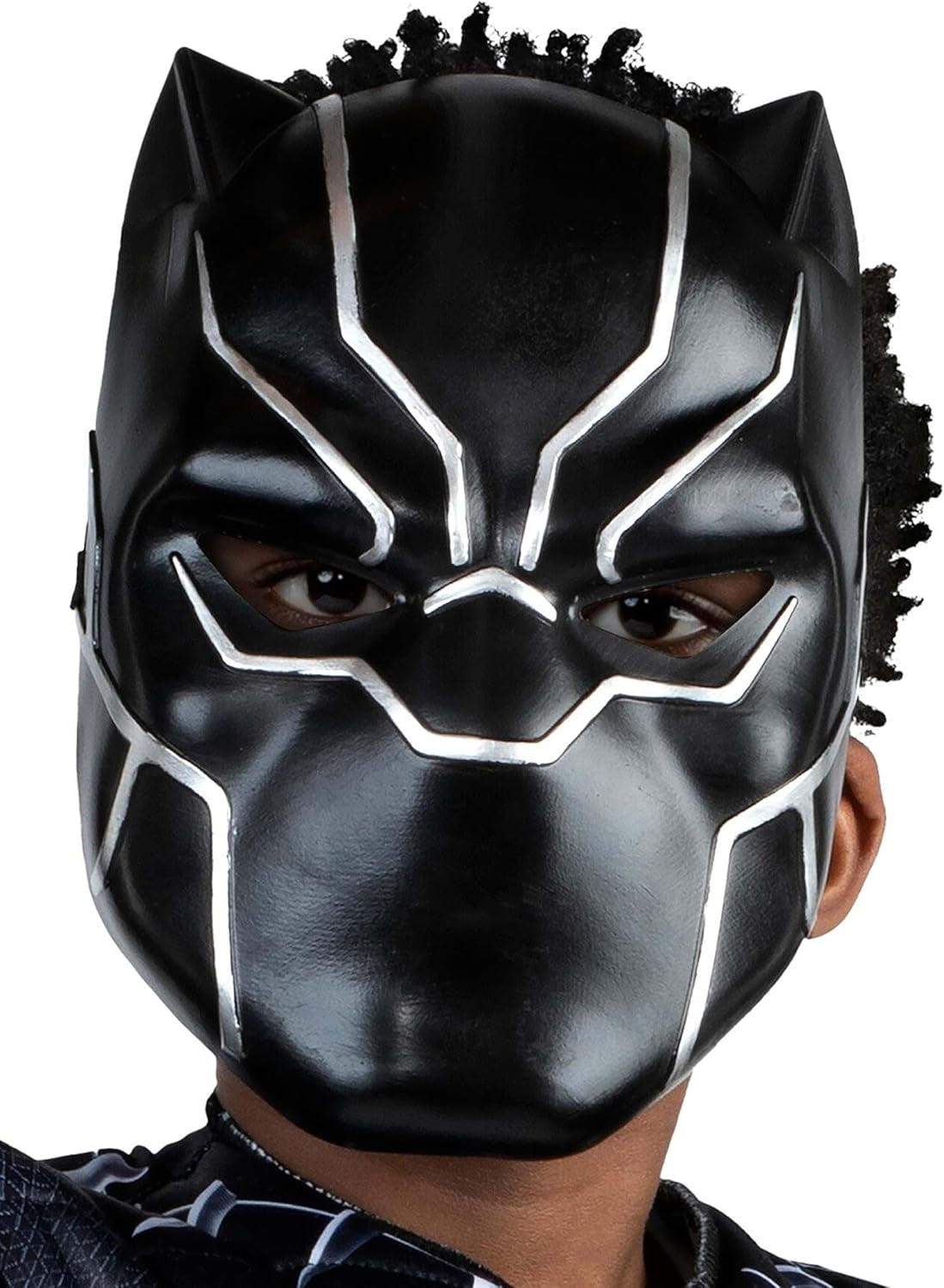 Black Panther Kid'S Superhero Costume Half Mask - Wakanda'S Warrior Hero Standard