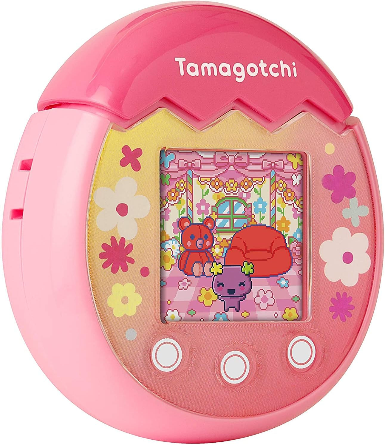 Tamagotchi 42901  Pix the Next Generation of Virtual Reality Pet with Camera, Games and Collectable Characters-Floral, Pink ZOUSA