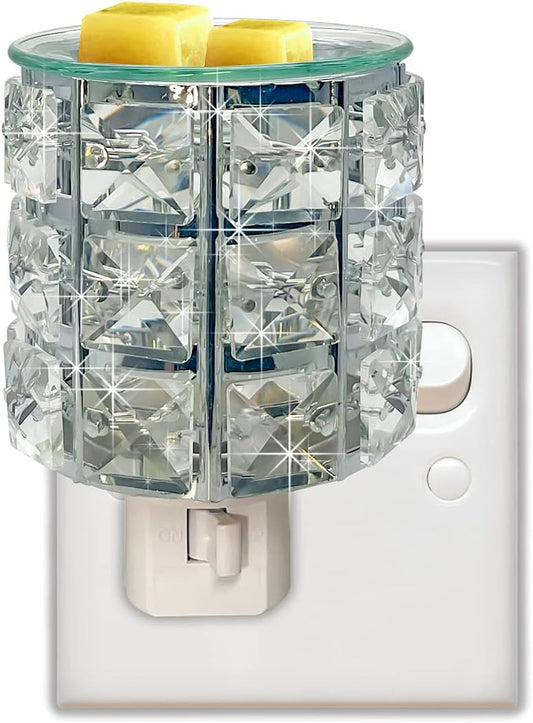 Warmers Pluggable Fragrance Warmer- Decorative Plug-In for Warming Scented Candle (Silver)