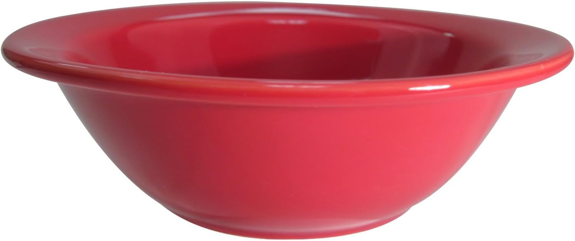 LV-11-R 4-3/4-Inch Las Vegas Rolled Edge Stoneware Fruit Bowl, 4-3/4-Ounce, Red, Box of 36