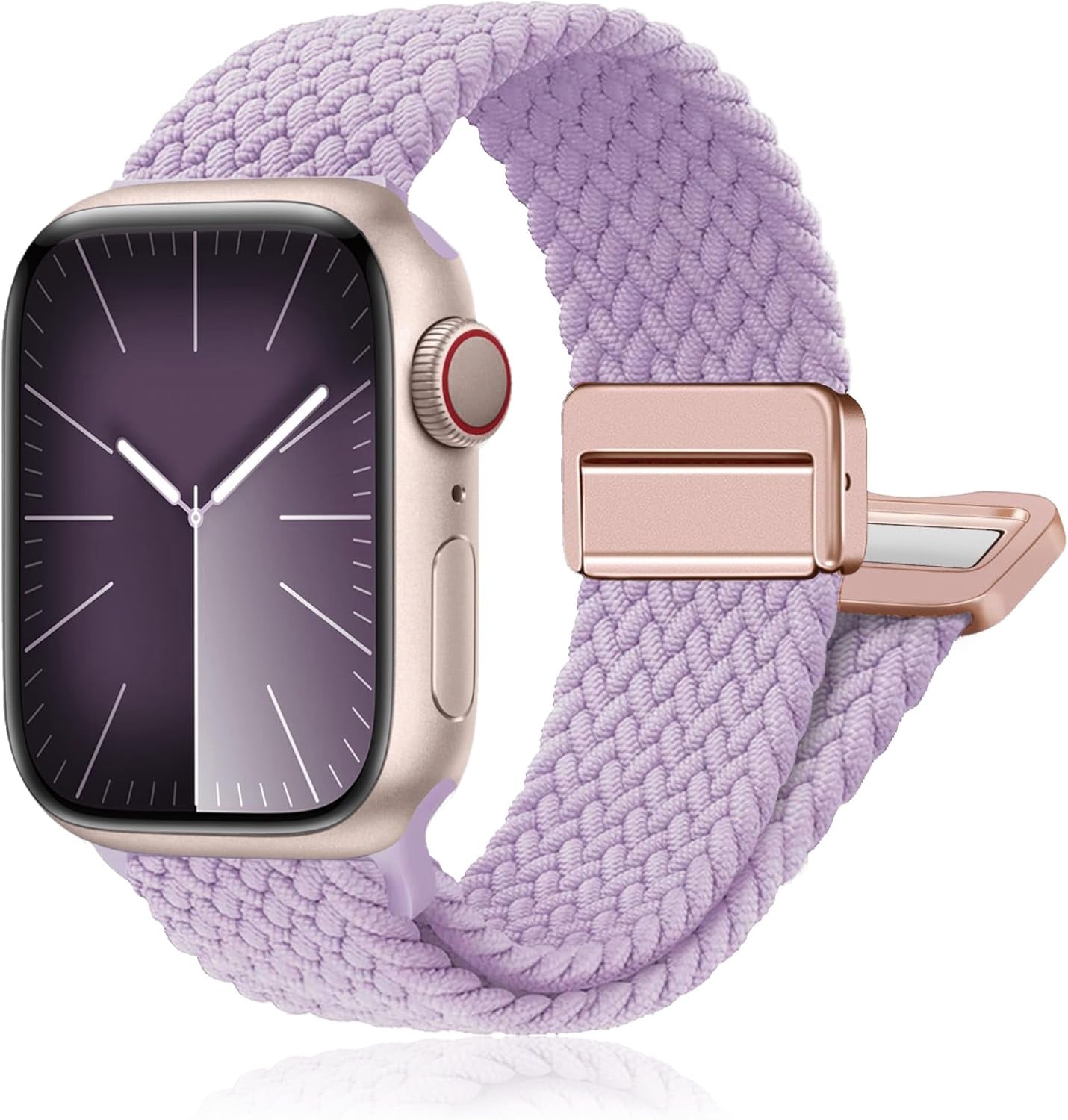 Magnetic Braided Stretchy Loop - Compatible with Apple Watch Band 42Mm 46Mm 40Mm 41Mm 44Mm 45Mm 38Mm Ultra/2 49Mm Women Men,Elastic Woven Fabric Nylon Strap for Iwatch Ultra Series 10 9 8 7 6 5 4 3 SE