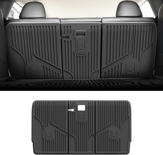 Rear Back Seat Protector Fit for Tesla Model Y 2020-2024, TPE Second Row Seats Back Cover, Waterproof Backrest Mats Accessories, 3 PCS