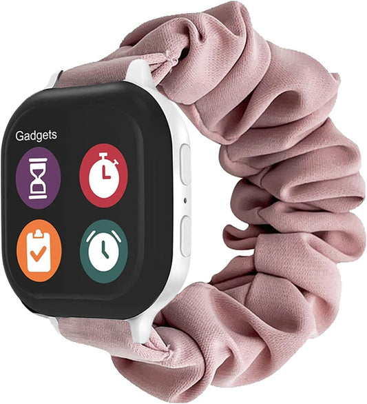 Scrunchie Band Compatible with Gizmo Watch 3/2/1 & Gabb Watch 3/2/1 & Syncup Kids Watch, Cute Printed Stretchy Solo Loop Band Replacement, Easy to Take on and Off