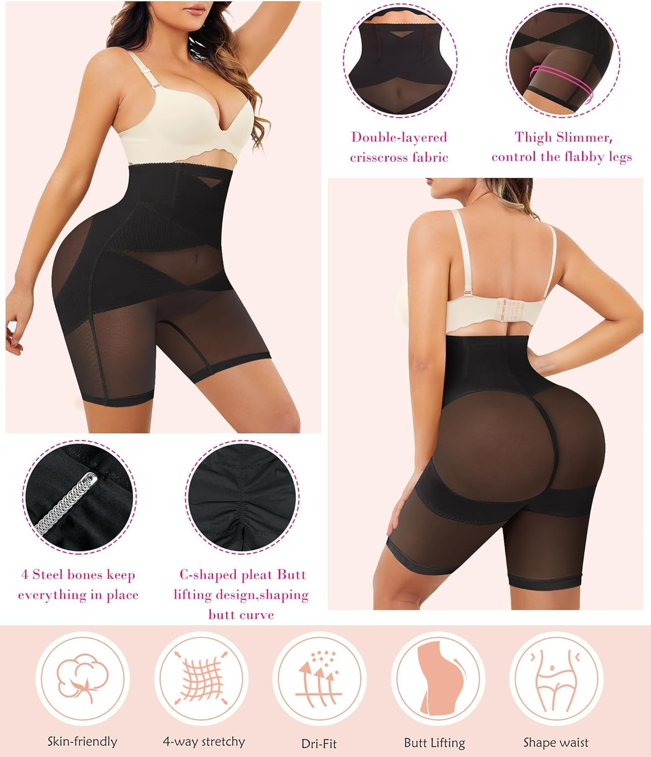 Womens' Tummy Control High Waist Trainer Body Shaper