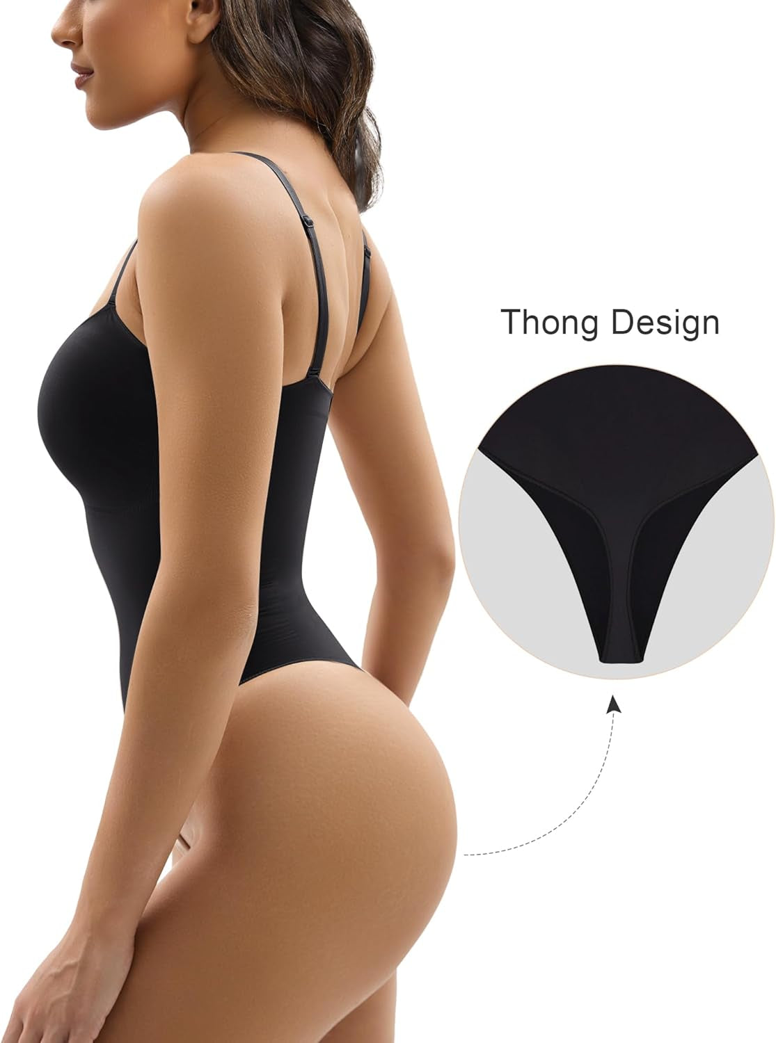 Women Shapewear Tummy Control Bodysuit Seamless Sculpting Snatched Waist Body Suit Thong or Brief