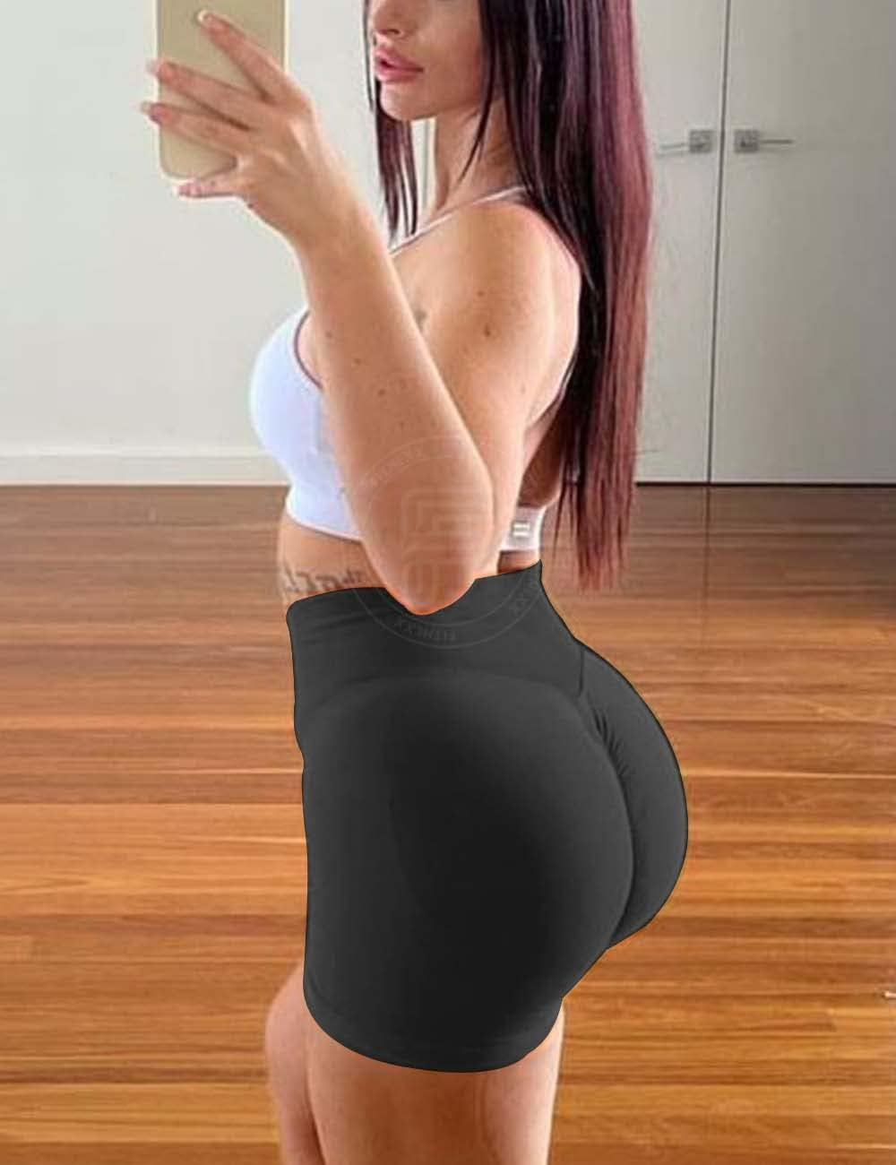 FITNEXX Women'S TIK TOK High Waist Seamless Scrunch Booty Shorts Butt Lifting Yoga Brazilian Shorts