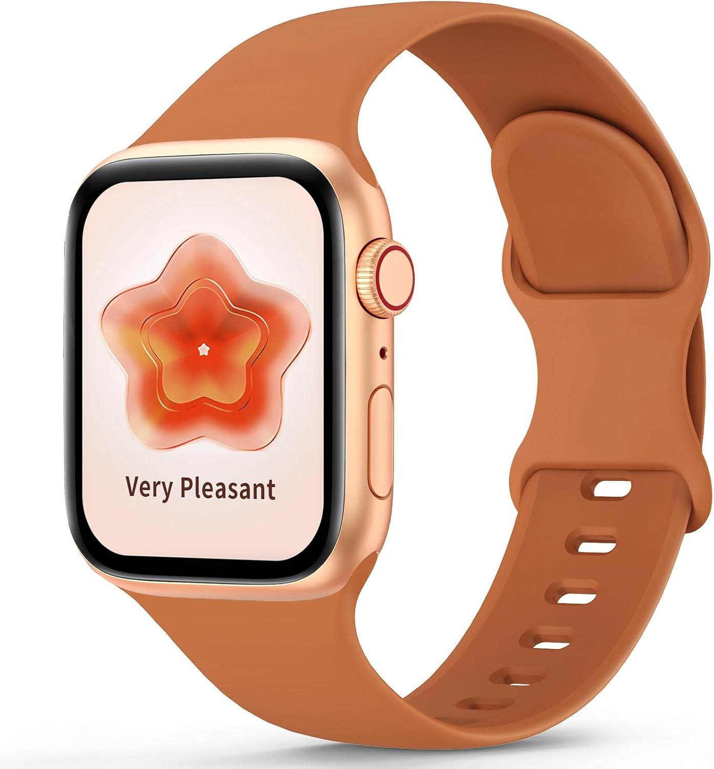 Sport Silicone Band Compatible with Apple Watch Bands 40Mm 38Mm 41Mm 44Mm 45Mm 49Mm 42Mm Women Men Kid, Soft Strap Waterproof Replacement for Iwatch Series 9 Ultra 8 7 SE 6 5 4 3 2 1 Brown