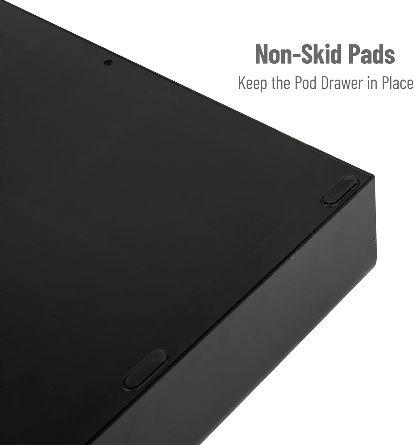 Single Serve Coffee Drawer, 36 Pod Capacity Countertop Organizer, Breakroom, 12.75" L X 13" W X 3" H, One Size, Black