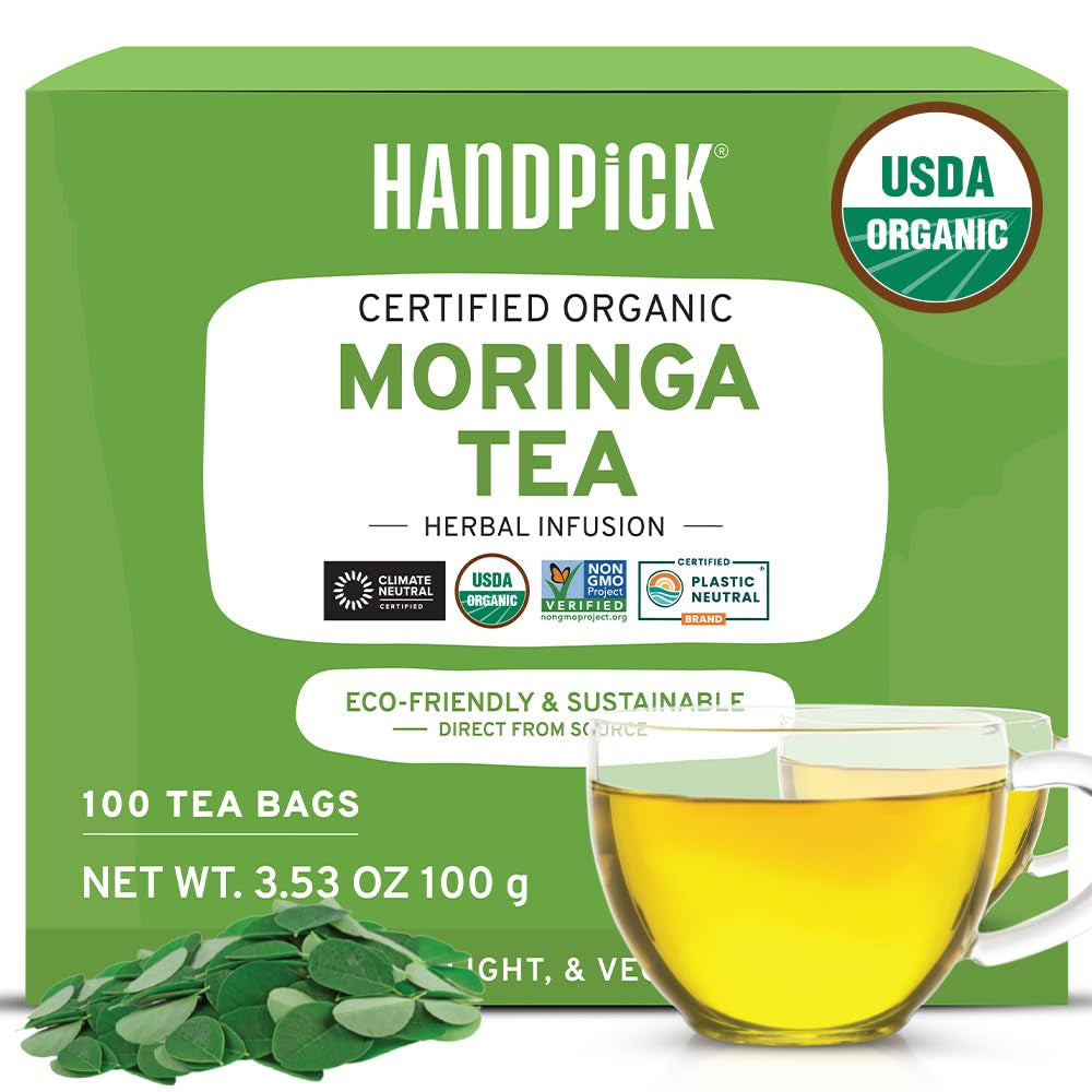 Holy Basil Tea Bags (100 Count) - Caffeine Free, Non-Gmo Tulsi Leaves - round Herbal Tea Bags TLBH