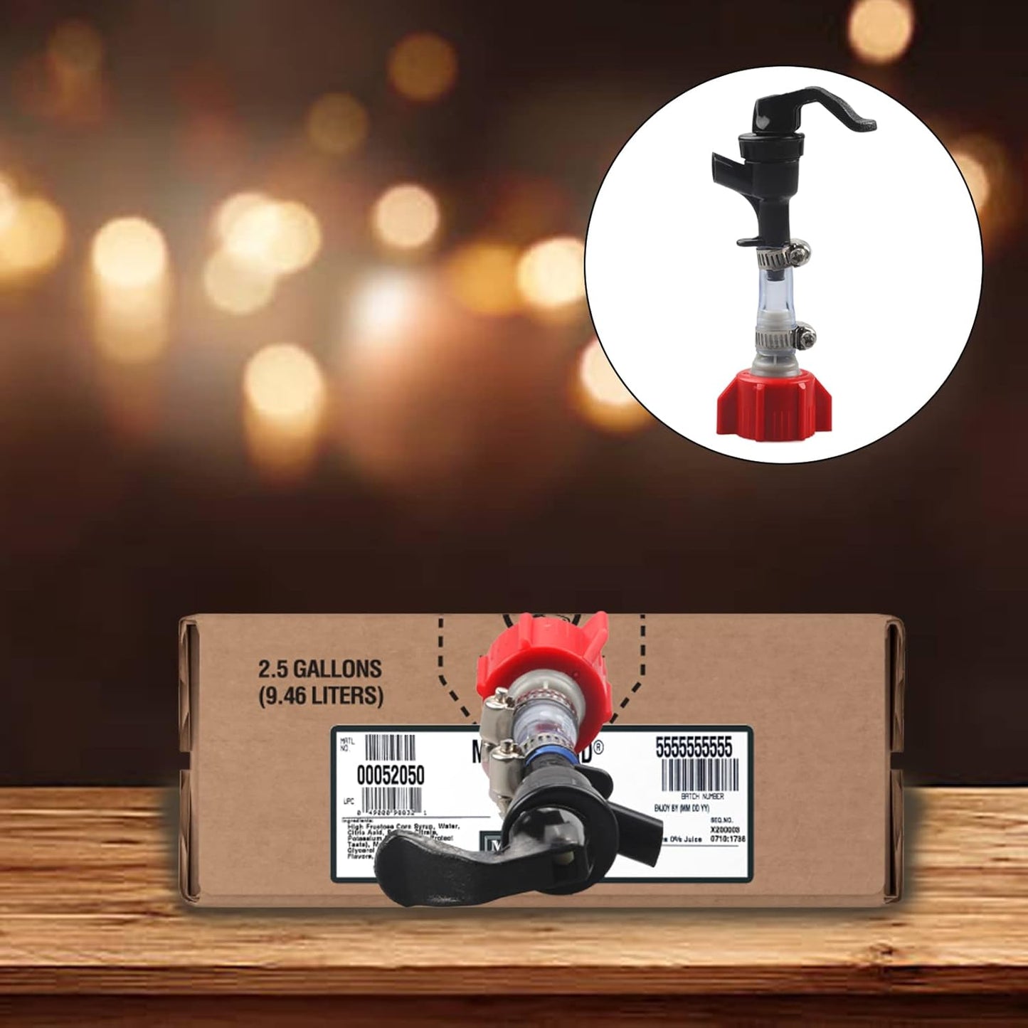 BIB Tap Valve for Coca Cola Bag in Box Syrups Removable Spigot Kit Soda Dispensing Faucet Hose Kit