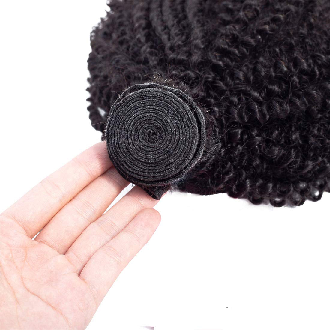 7A Mongolian Afro Kinky Curly Boho Human Braiding Hair 3 Bundles 18 20 22 Inch Unprocessed Hair Weave Weft Big Hair for African American Women Natural Color