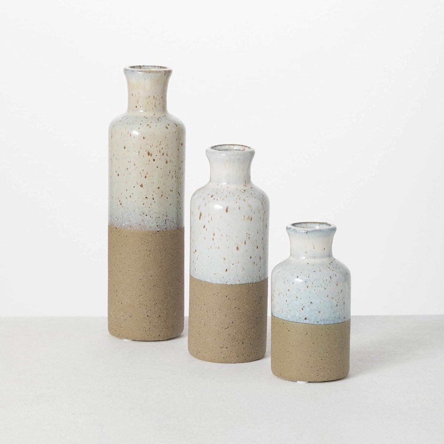 Ceramic Vase Set, Farmhouse Decor, Home Decor, Decorative Vase, Vases for Your Kitchen, Bedroom, Office, Living Room, Bathroom, & Shelf Decor, Centerpiece Table Decorations (CM2946)