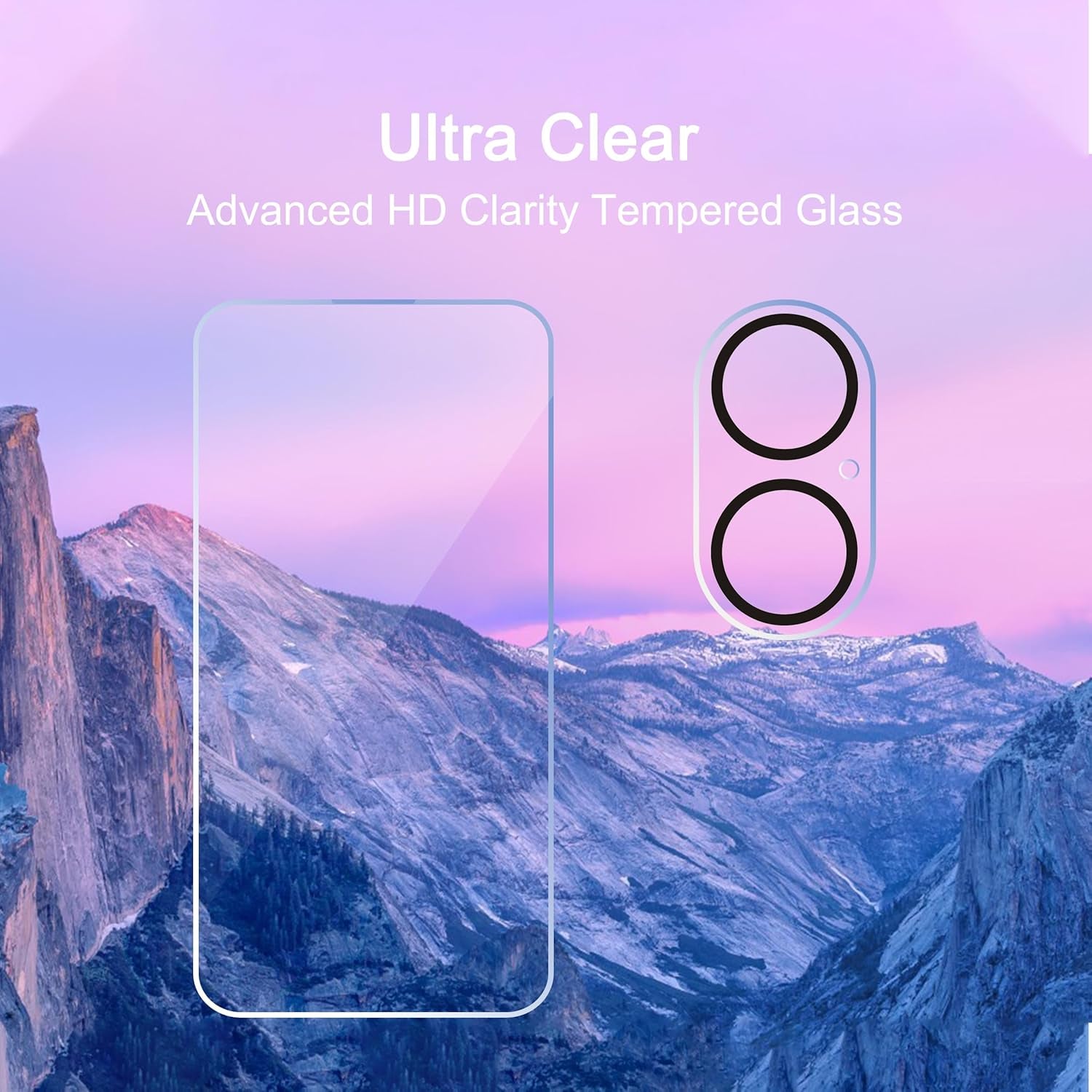 3 Pack Screen Protector for Iphone 16 [6.1 Inch] + 3 Pack Camera Lens Protector with Installation Frame,Case Friendly Tempered Glass Film,[9H Hardness] - HD [6 Pack]