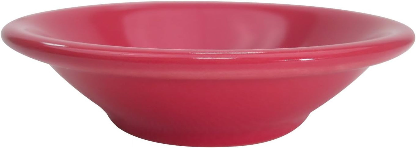 LV-11-R 4-3/4-Inch Las Vegas Rolled Edge Stoneware Fruit Bowl, 4-3/4-Ounce, Red, Box of 36