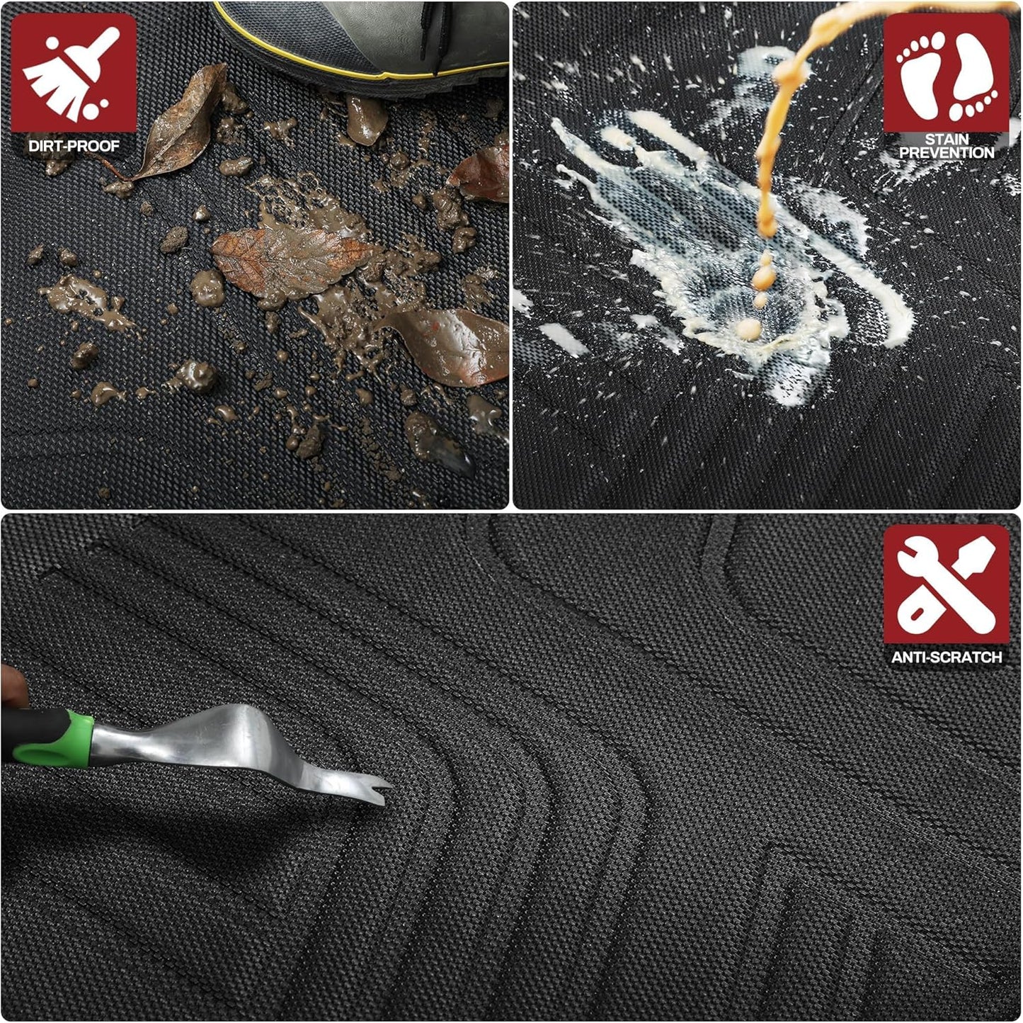 9PCS Tesla Model Y Floor Mats 7 Seater 2024 2023-2021 Cargo Mats Full Sets All-Weather Floor Mats for Model Y 2024 Accessories ,3D Anti-Slip Rear Trunk Mat Cargo Liners Interior