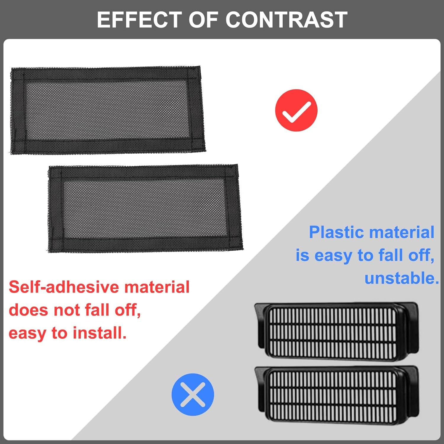 Vent Cover 2023 for Tesla Model Y, Universal Air Vent Cover Compatible with Tesla Model 3 and Model Y 2023 2022 2021 2020 2019, Mesh Rear Floor Backseat under Seat Grille, Set of 2