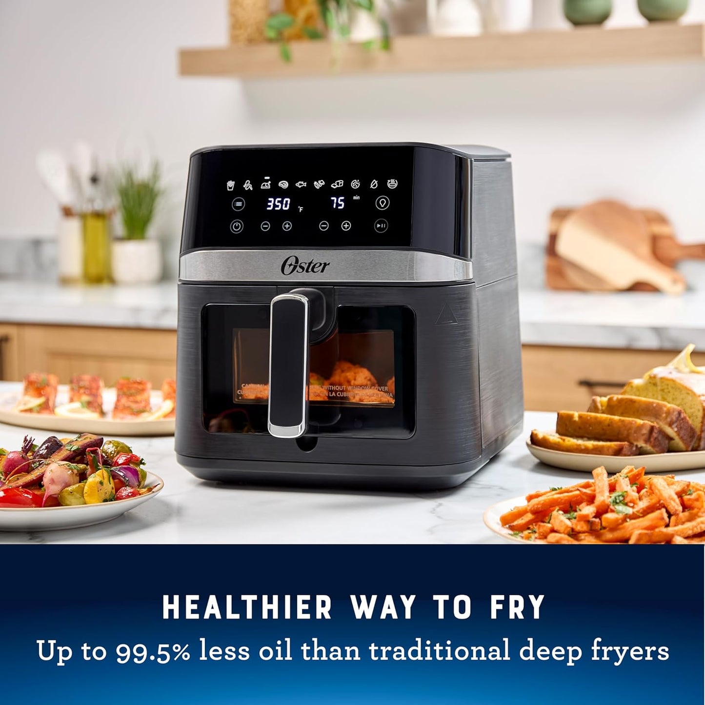 Air Fryer, 6 Quart Digital Air Fryer, Large Air Fryer with Window