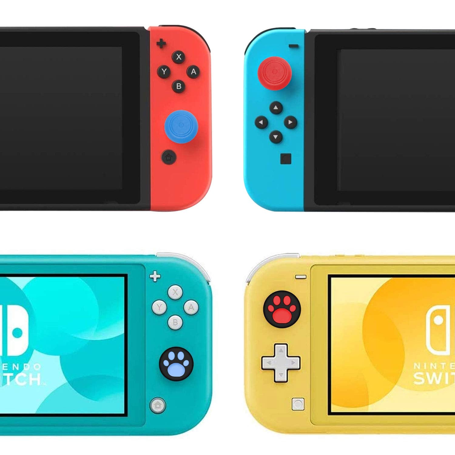 2 Pack Joycon Joysticks, Joycon Repair Kit Joystick Replacement Parts for Nintendo Switch, Switch Lite & Switch OLED, Include Thumb Grips, Metal Lock Buckles