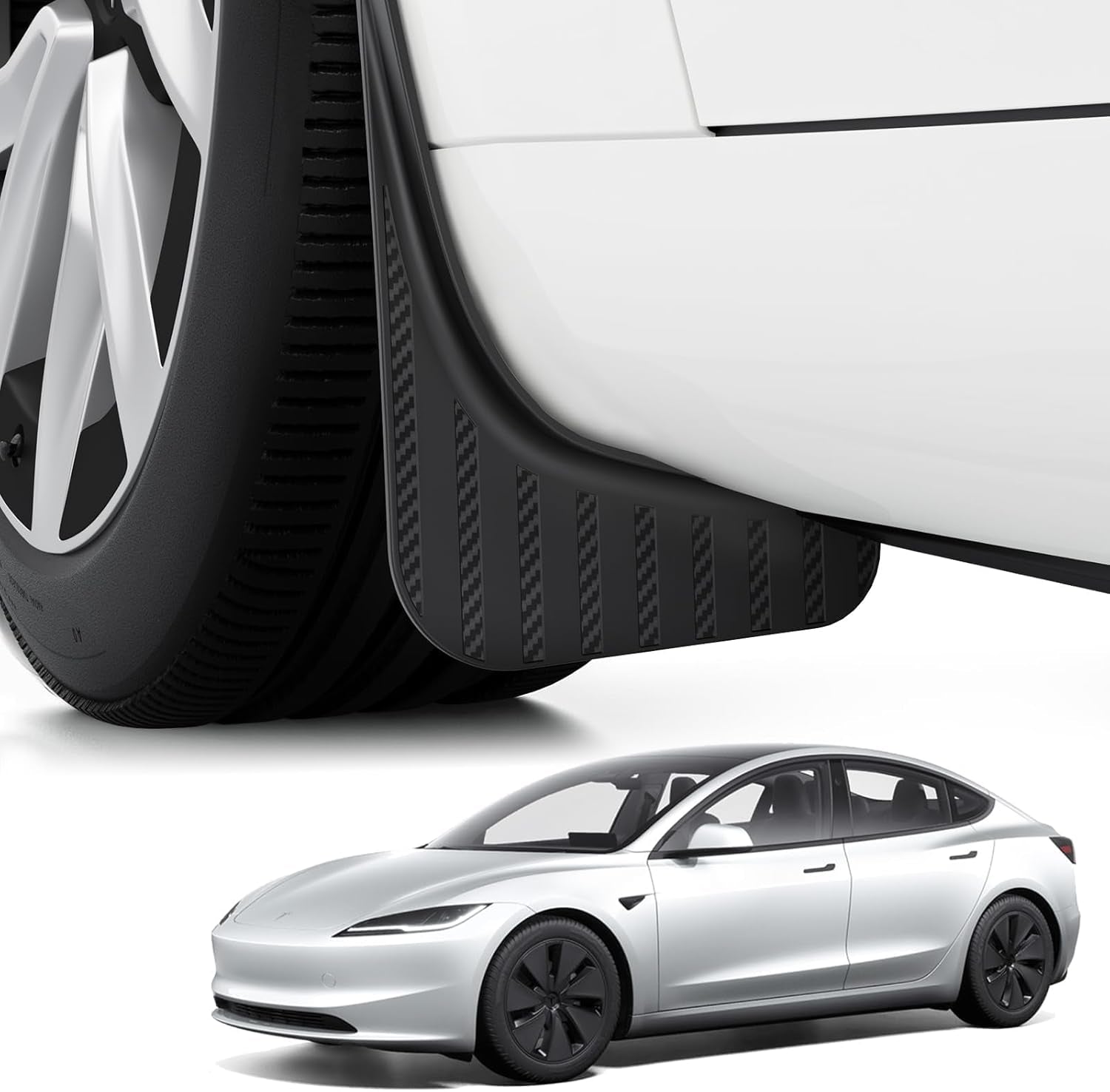 New Version Tesla Model Y Mud Flaps Fenders [No Drilling No Tape] [10X Stronger] All Weather Tire Protector Splash Guards Mudflaps for Tesla Exterior Accessories