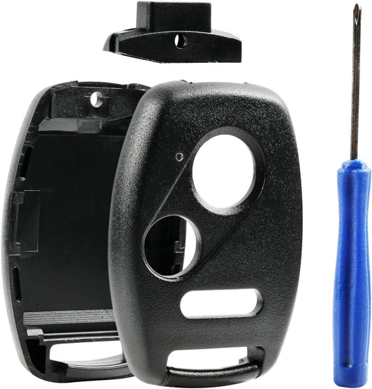 USA Remote CUTTING NOT REQUIRED - Key Fob Keyless Entry Remote Shell Case & Pad Fits Honda Accord/Civic/Cr-V/Fit/Odyssey/Pilot/Ridgeline/Cr-Z