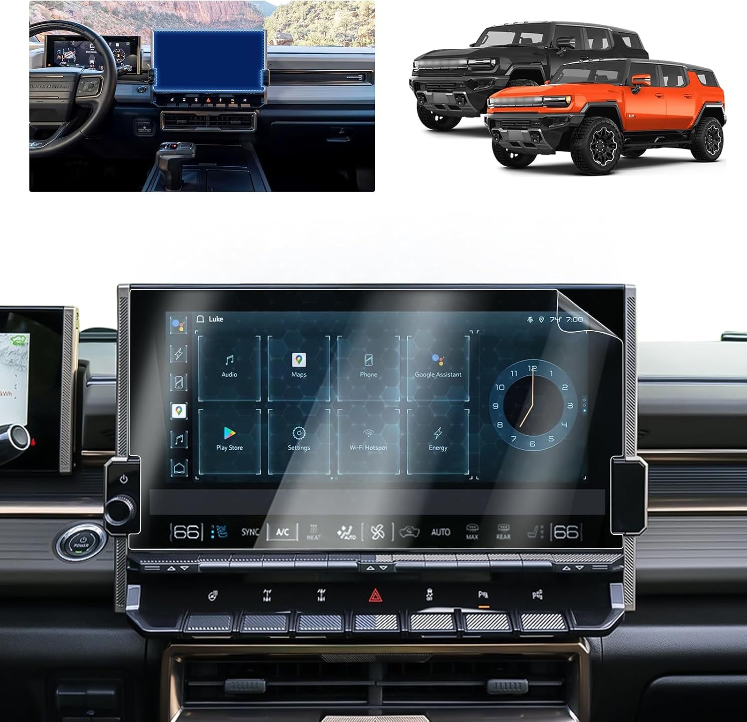 2024 F150 Lightning Screen Protector for 2022-2024 Ford F-150 Lightning Platinum/Lariat/Flash SYNC 4A 15.5In Electric Truck Accessories Tempered Glass Protective Film TRUCK DRIVER