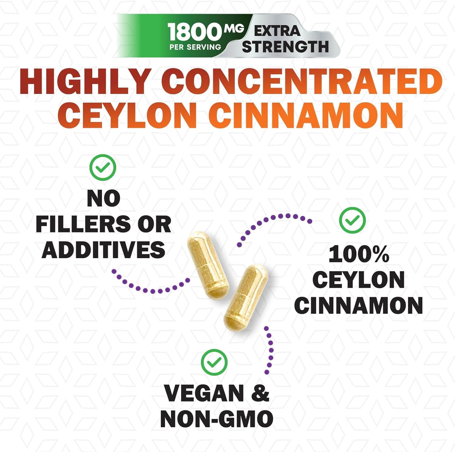 Organic Ceylon Cinnamon Supplement 1800Mg - Certified Organic Ceylon Cinnamon Powder Pills - Energy & Heart Support for Women & Men, Bottled in USA, Antioxidant, Gluten Free, Non-Gmo - 240 Capsules TLBH