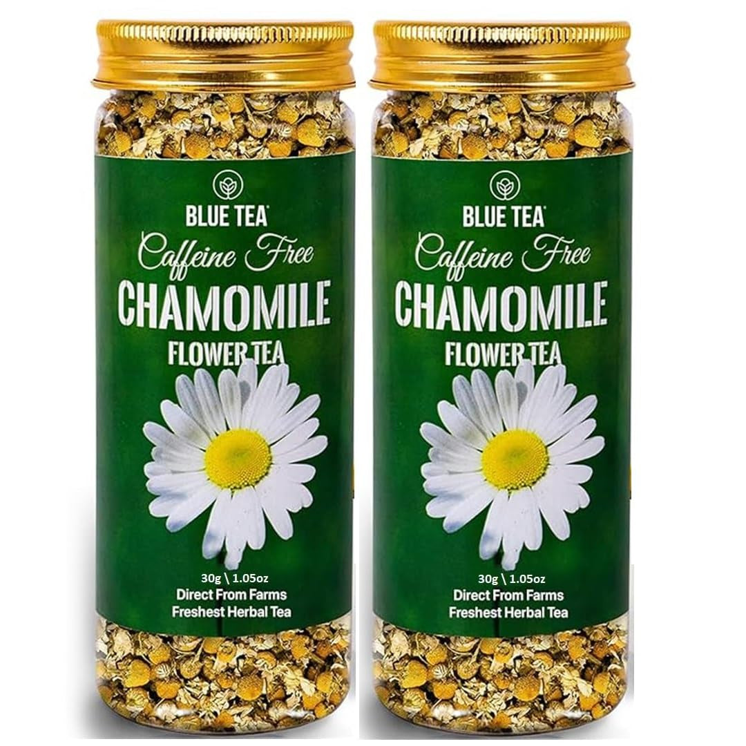 - Chamomile Tea - 1.05 Oz - 30+ Cups - Loose | SLEEP TEA | Herbal Tea - Caffeine Free - Flower Based - Vegan - Non-Bitter- Non-Gmo - Natural Ingredients | Pet Jar Packaging TLBH