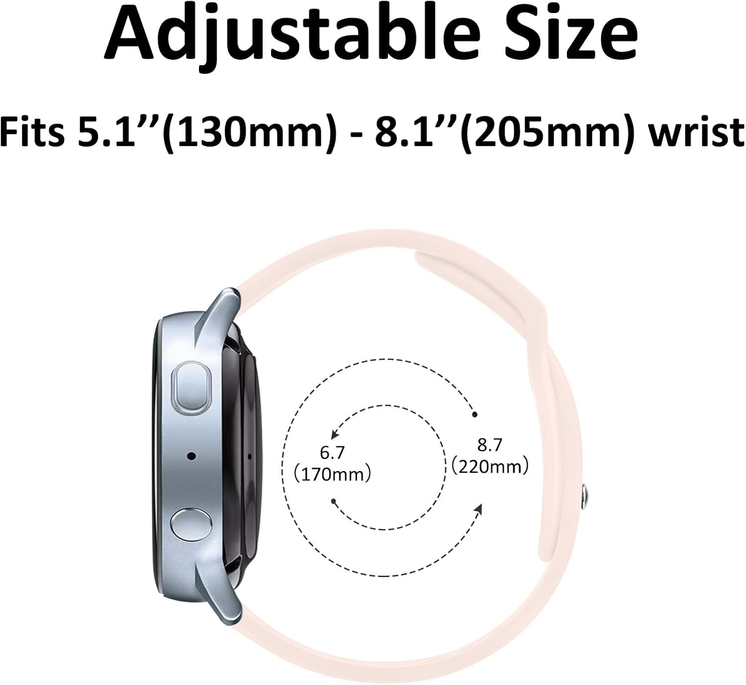 Bands Compatible with Samsung Galaxy Watch 4 Band 40Mm 44Mm, Galaxy Watch 4 Classic Bands 42Mm 46Mm, 20Mm Soft Silicone Sport Replacement Strap for Galaxy Watch 4 Band Women Men