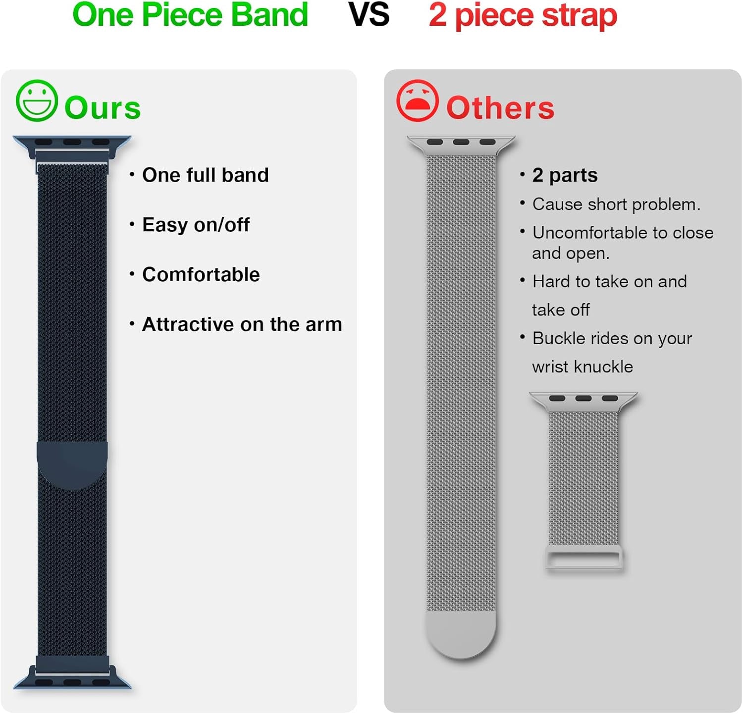 Mesh Metal Loop Compatible with Apple Watch Band 40Mm 41Mm 38Mm 44Mm 45Mm 49Mm Series Ultra SE 9 8 7 6 5 4 3 2 1 Women Men, Stainless Steel Strap with Magnetic Clasp for Iwatch Bands
