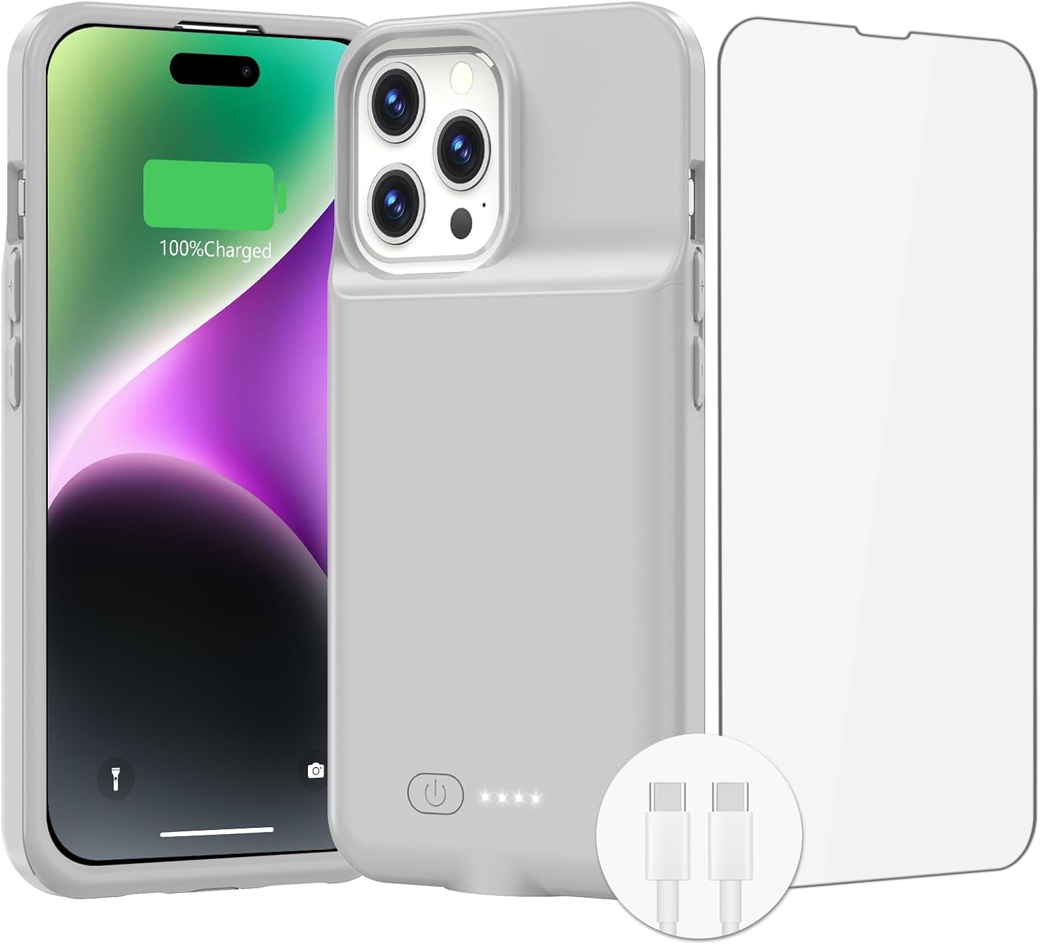 Battery Case for Iphone 16/16E, 15W Fast 8500Mah Charging Portable Rechargeable Charger Case Cover for Iphone 16/16E Charging Case-6.1Inch,Red