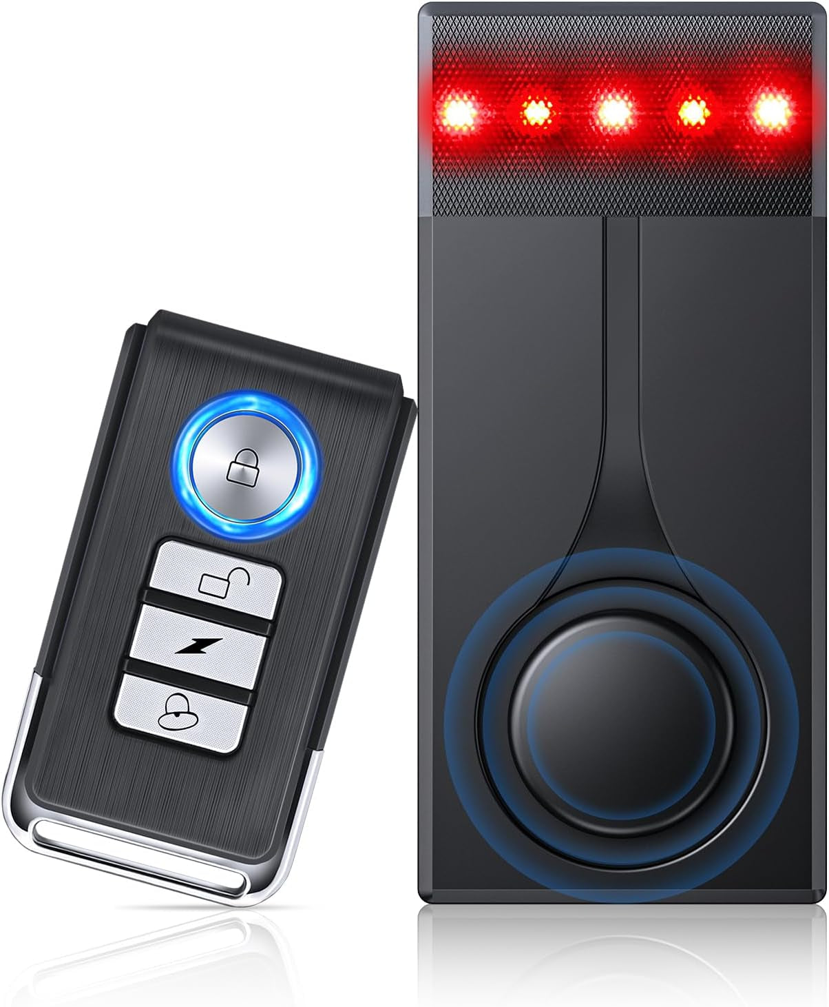108Db Car Alarm System, Car Anti-Theft Vibration Sensor Alarm & Red Light Alarm, Wireless Remote anti Theft Car Device with Magnetic Install Design for Car, Truck (2 Alarm)