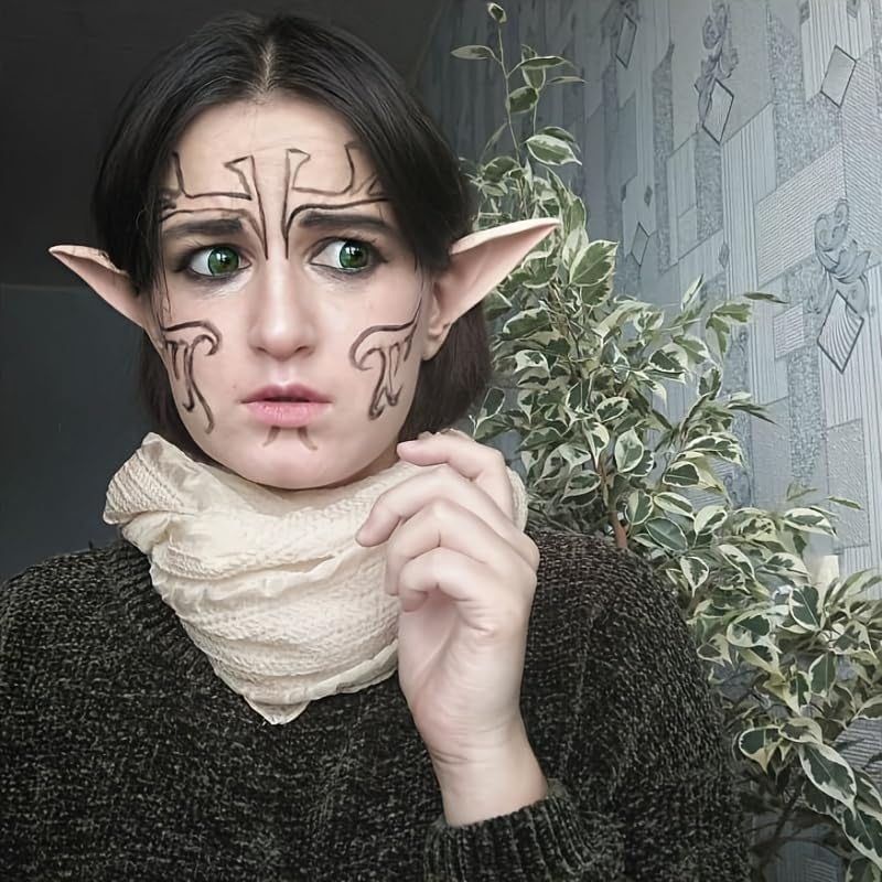 3 Pairs Elf Ears - Cosplay Fairy Pixie Soft Pointed Ears, Elf Ears Tips Anime Party Dress up Costume Makeup Masquerade Accessories Halloween Elven Vampire Fairy Ears (3 Pairs)