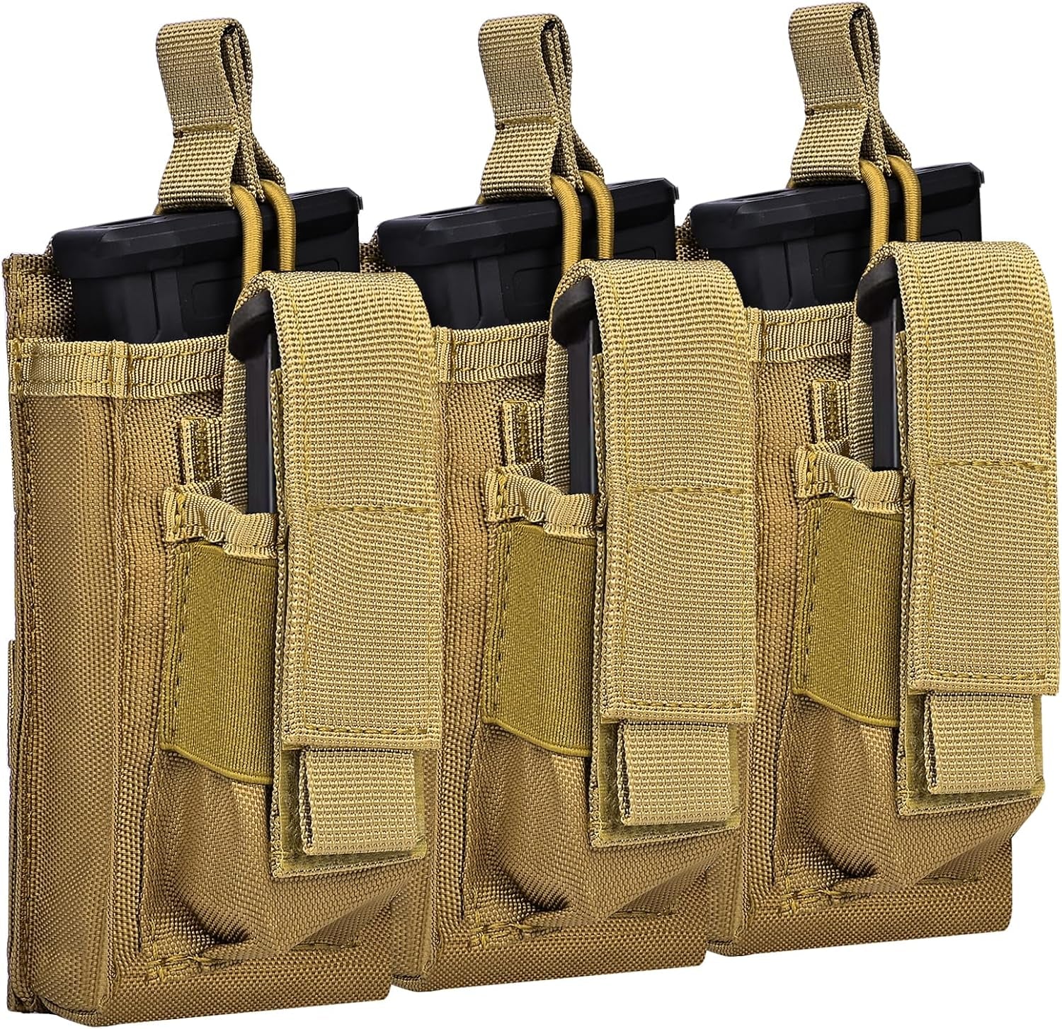 Mag Pouch, Open-Top Molle Double/Triple Magazine Holster for 5.56Mm/7.62Mm