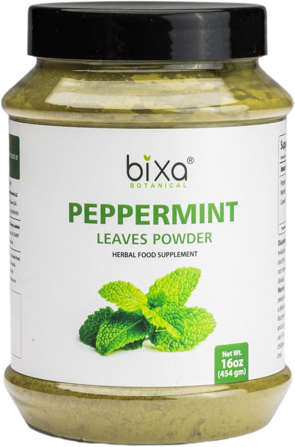 Peppermint Leaves Powder | Mentha Piperita | 1 Pound / 16 OZ | Ayurveda Herbal Supplement | Gluten Free, Non-Gmo, Steam Treated, Vegan, 100% Pure. TLBH
