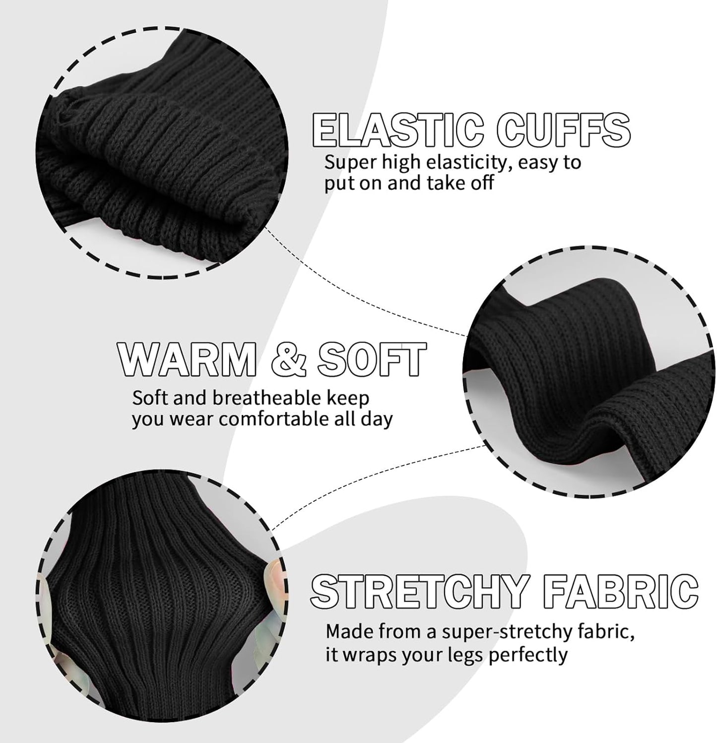 Leg Warmers for Women 80S 90S Outfit Fashion Neon Ribbed Leg Socks Fashion Y2K Neon Accessories Sports Yoga (2 Pairs)