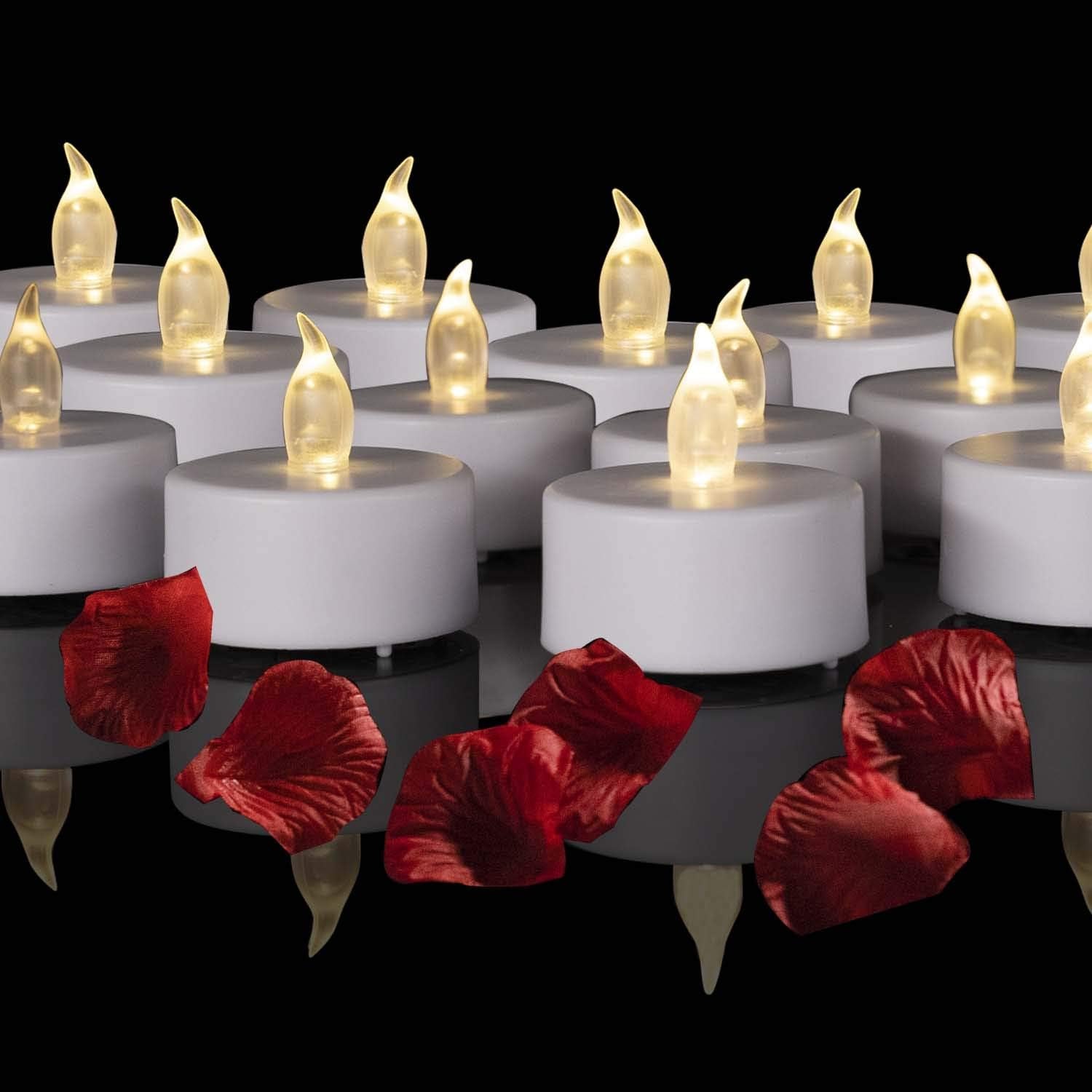 Tea Light Candles with Remote Control,Flickering Flameless LED Candle,Long Lasting 400+Hours,Battery Operated with Timer for Home Decoration Seasonal &Festival Celebration Warmyellow (24Pcs)