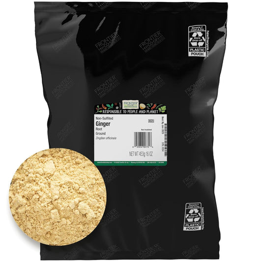Ginger Root Powder, Kosher, Non-Irradiated | 1 Lb. Bulk Bag | Sustainably Grown | Zingiber Officinale Roscoe TLBH