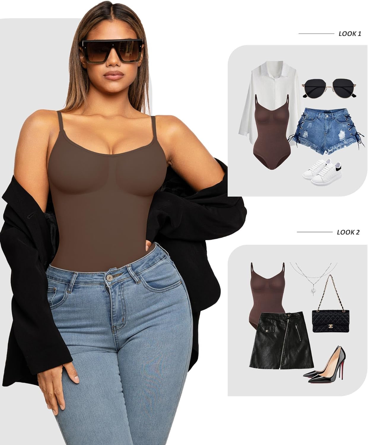 Shapewear Bodysuit Sculpting Tummy Control Body Shaper for Women Seamless plus Size Butt Lifting Shaper