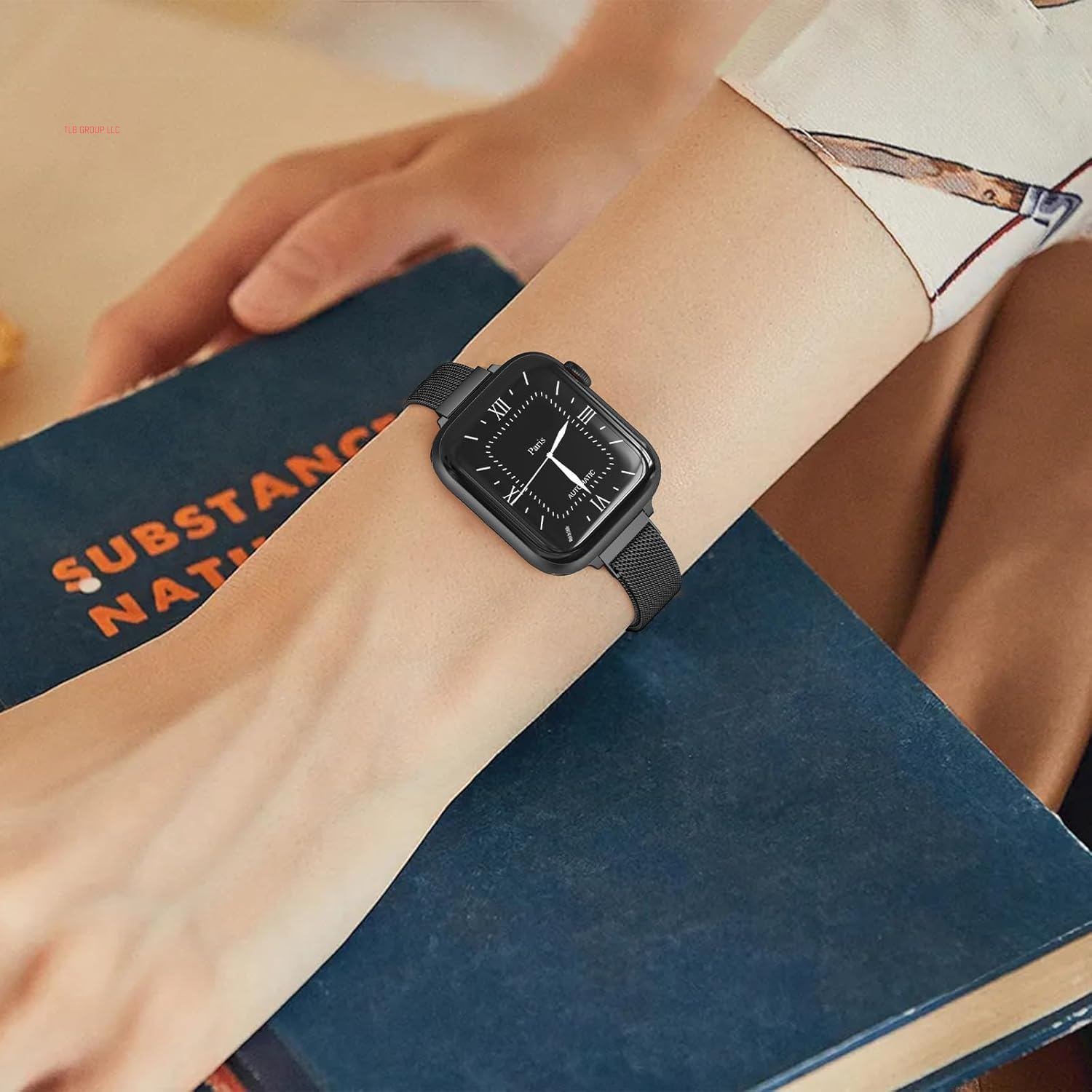 Slim Milanese Loop Compatible with Apple Watch Band for Women 40Mm 41Mm 38Mm 42Mm 44Mm 45Mm 49Mm 46Mm, Stainless Steel Magnetic Mesh Strap Work on Iwatch Bands Series 10 9 8 7 6 5 4 3 2 1 Ultra SE