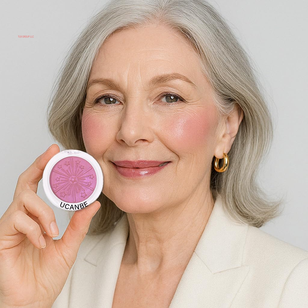 Baked Blush for Cheek, Glow Blushing Palette - Seamless Silky Blendable Powder Blush Makeup Palette, Delivering Long Last Natural Ruddy Complexion, 03 Peony