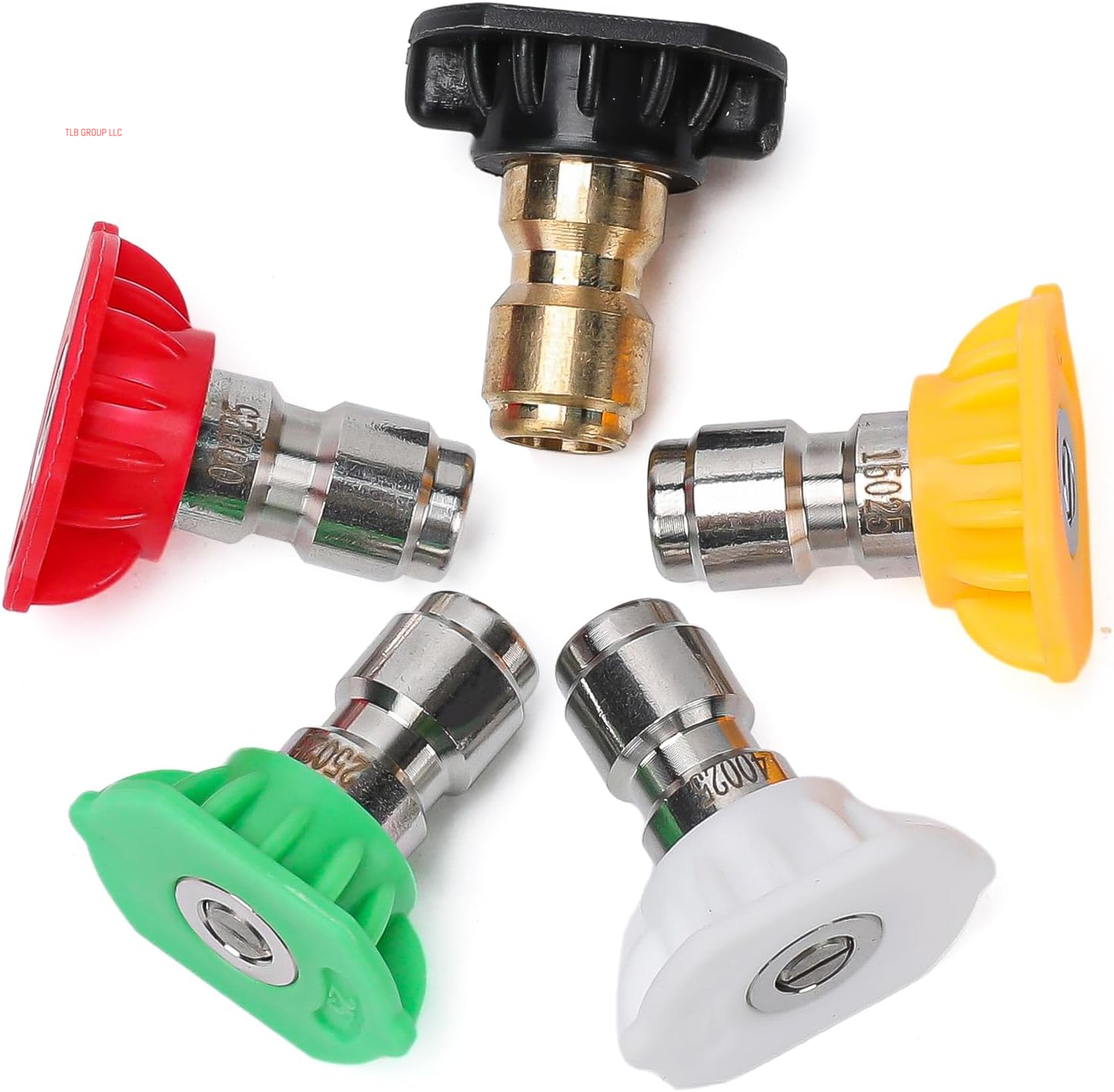 Pressure Washer Tips, Set of 5 Pressure Washer Nozzle Tips, 1/4 Inch Quick Connect, 4000 PSI(2.5 GPM)