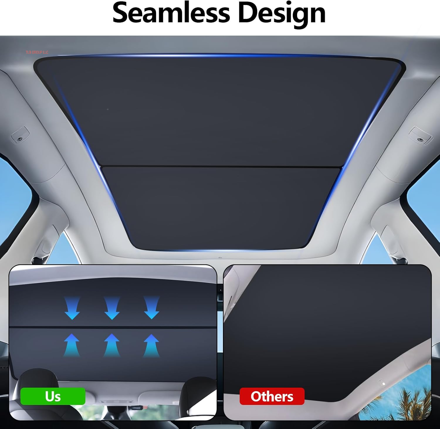 Tesla Model Y Sunshade Roof 2020-2024 3-Gen Heat Insulation Glass Roof Sunshade UV Rays Protection No-Gap Nano Ice-Crystal Coatings for Tesla Model Y Accessories