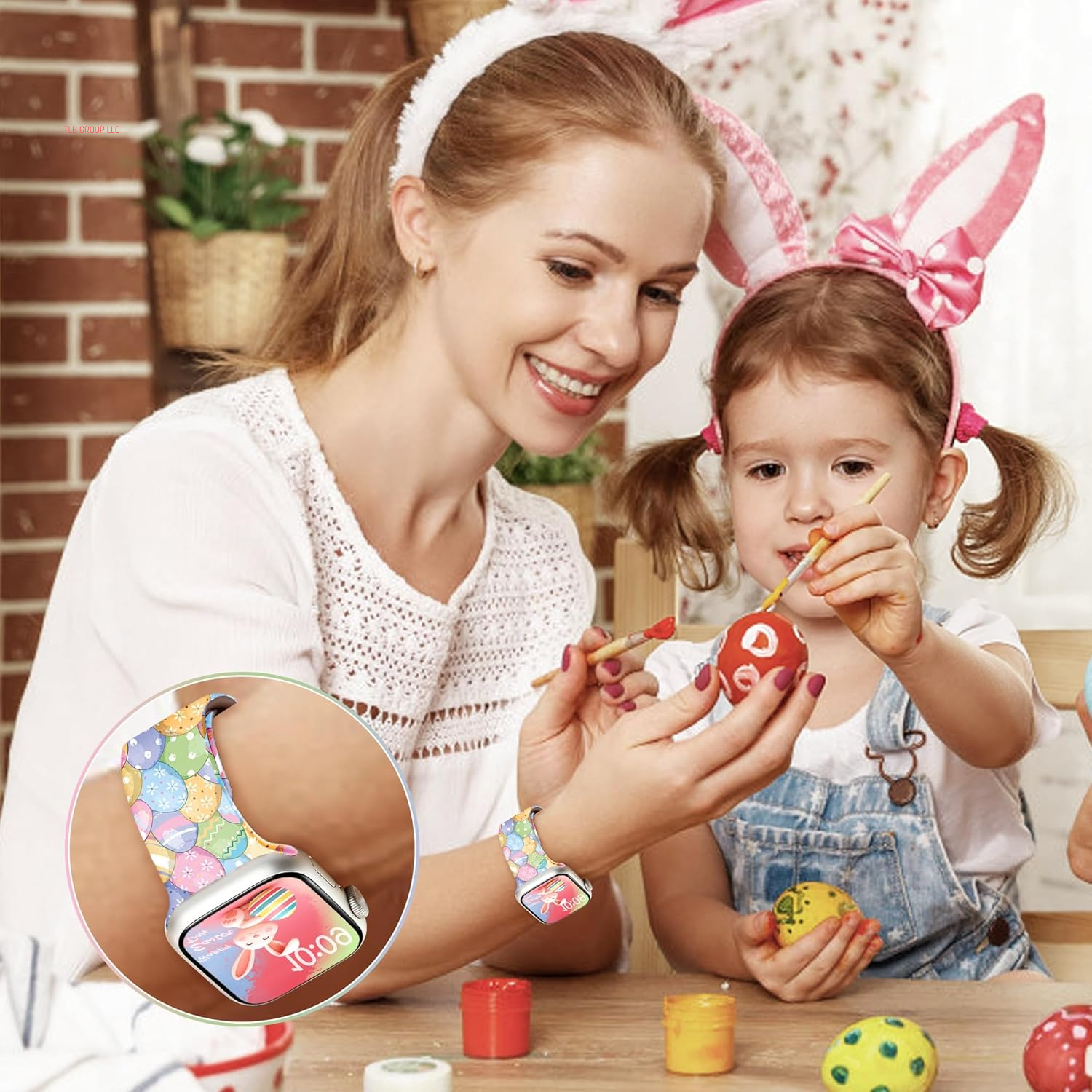 Easter Eggs Band for Apple Watch Bands 40Mm 41Mm 42Mm(S10) 38Mm for Women, Silicone Iwatch Bands for Women Series 10 9 8 7 SE 6 5 4 3 Holiday Gift Dressy Fancy Cute Strap for Apple Watch Band