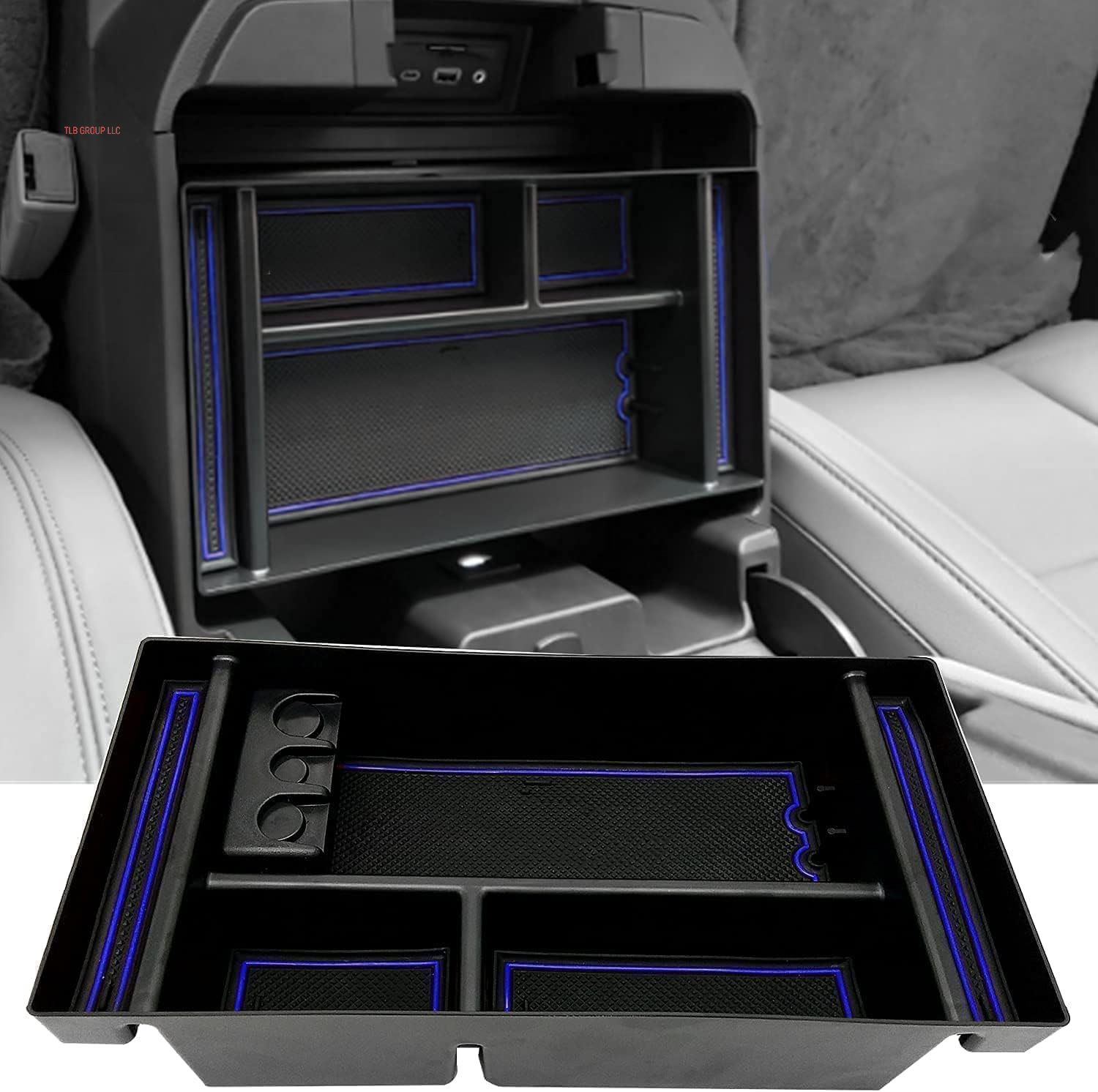 Center Console Organizer Tray Fits for 2019-2022 GMC Sierra/Chevy Silverado 1500 Accessories, 2020-2021 2022 2023 Silverado/Sierra 2500 HD/3500 HD