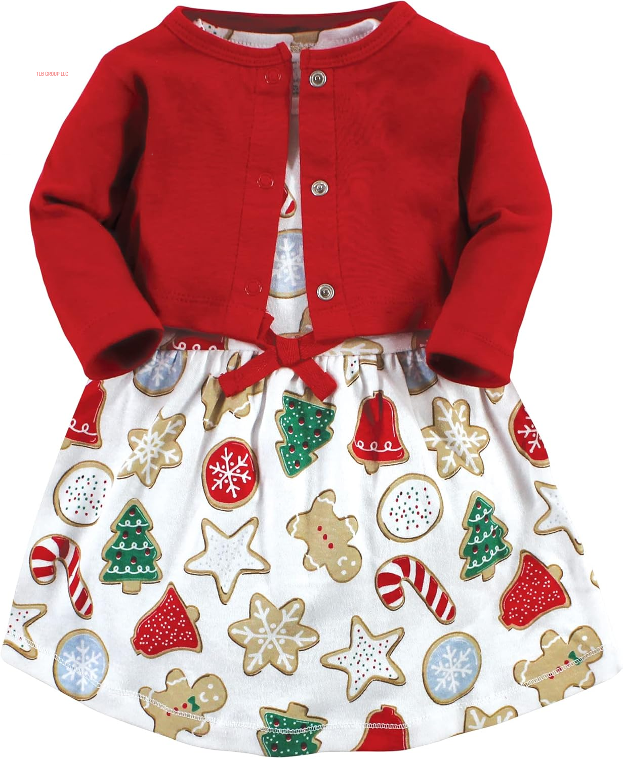 Baby Girl Organic Cotton Dress and Cardigan