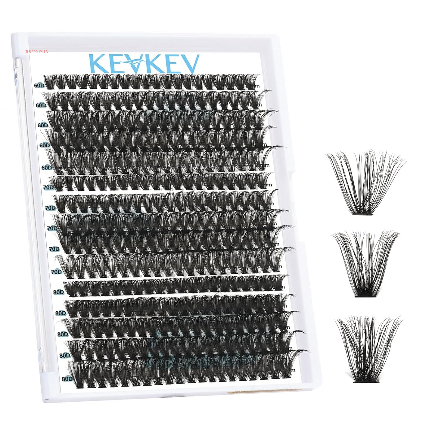 Lash Clusters Kit Lash Extension Kit D Curl Eyelash Extension Kit 280 Pcs Eyelash Clusters Kit Cluster Eyelash Extensions Individual Lashes Kit with Lash Bond and Seal Eyelash Tweezers