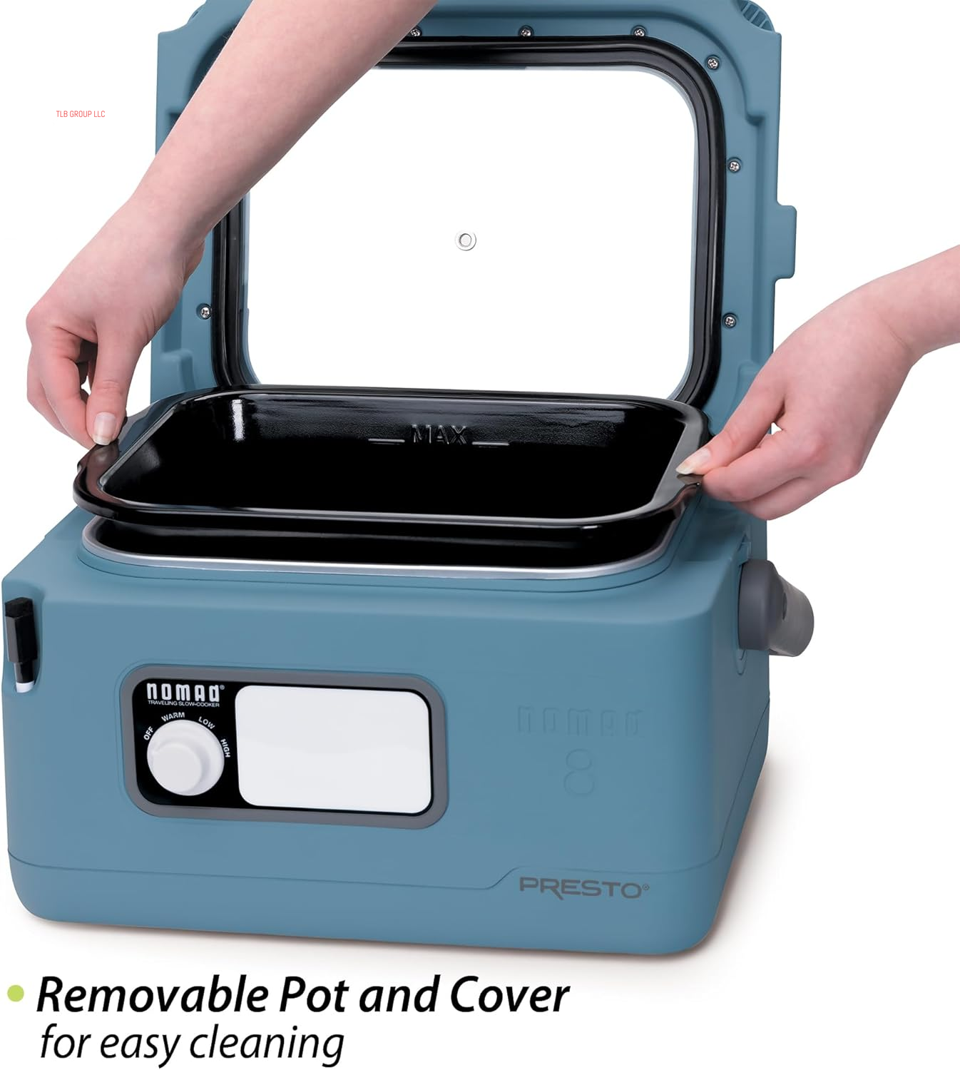 06017 8-Quart Nomad Traveling Slow Cooker, Blue TRUCK DRIVER