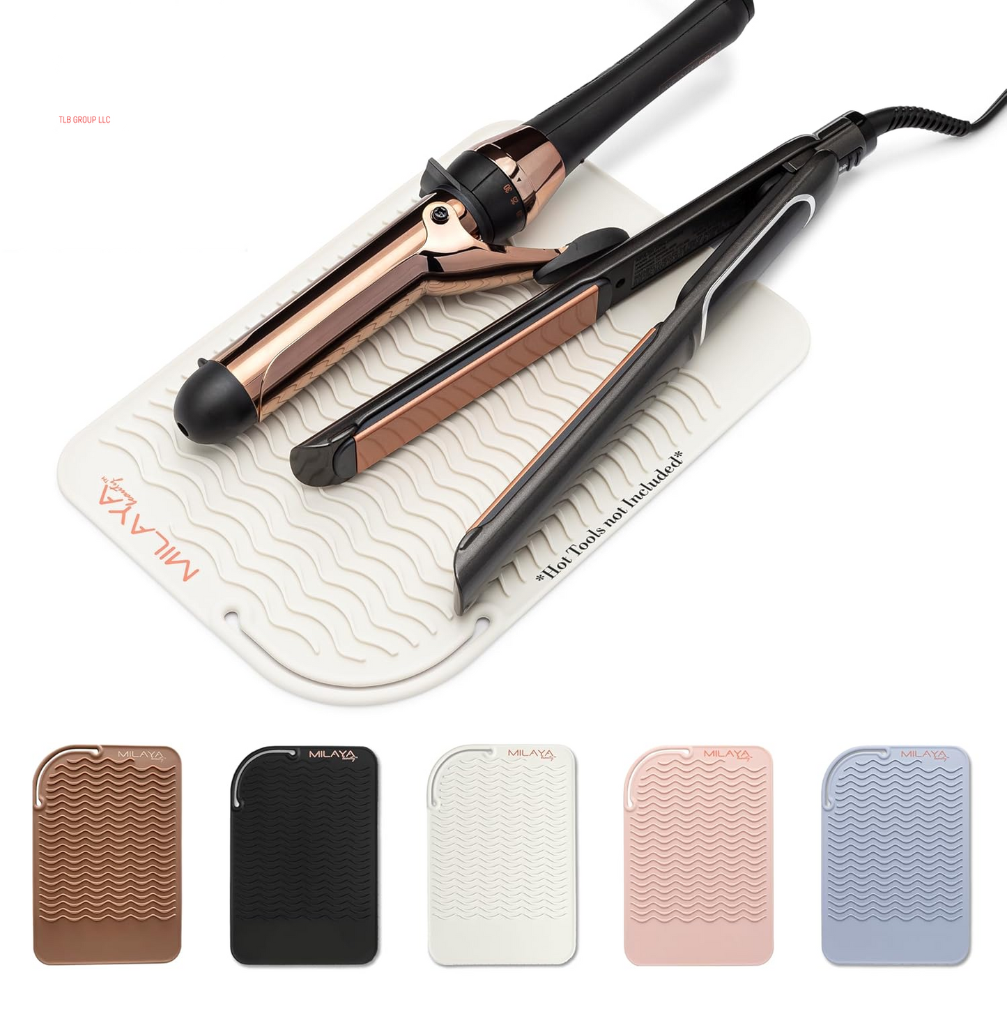 Silicone Heat Resistant Mat - Heat Resistant Mat - Iron Mat - Curling Iron Holder - Makeup Mat - Hot Tools Mat - Hot Tools Flat Iron Holder - Vanity Accessories