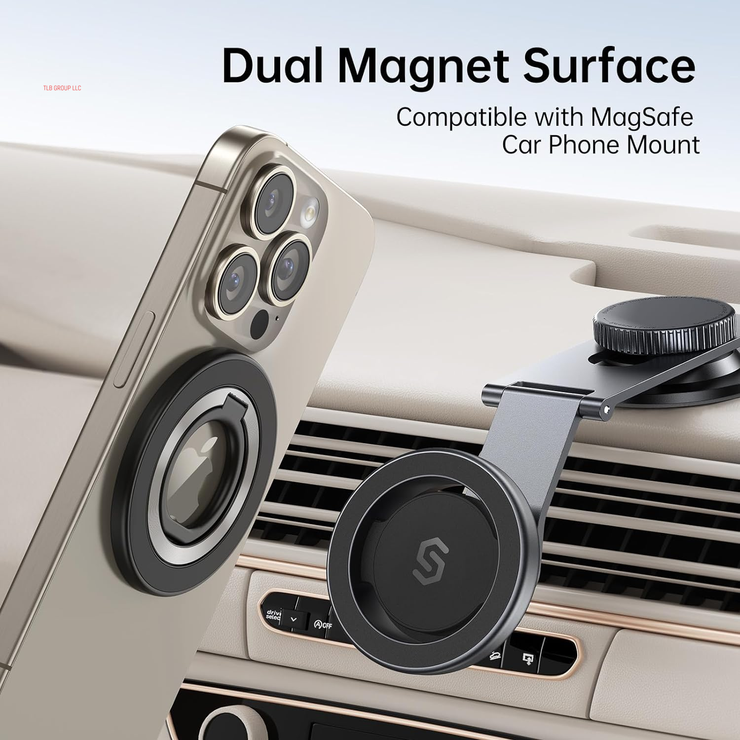 Upgraded Magnetic Phone Ring Holder for Magsafe, Magnetic Cell Phone Grip Stand Finger Ring Kickstand Two-Sided Magnetic Compatible with Iphone 16 Pro Max 15 14 13 12 Magsafe Accessories