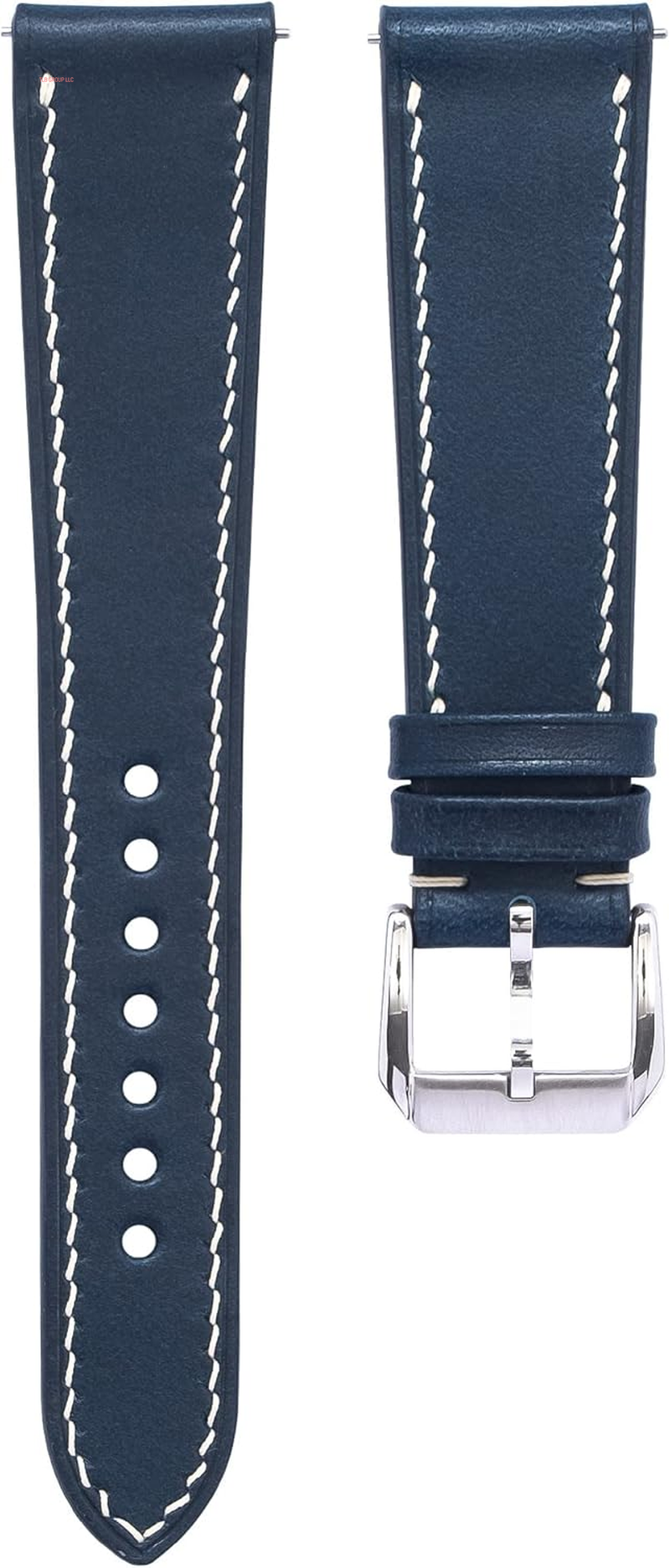 Buttero Full Grain Vegetable Tanned Leather Mens Watch Band - 19Mm 20Mm 22Mm Quick Release Watch Band - Handmade Premium Leather Watch Strap - Italian Genuine Leather Replacement Band